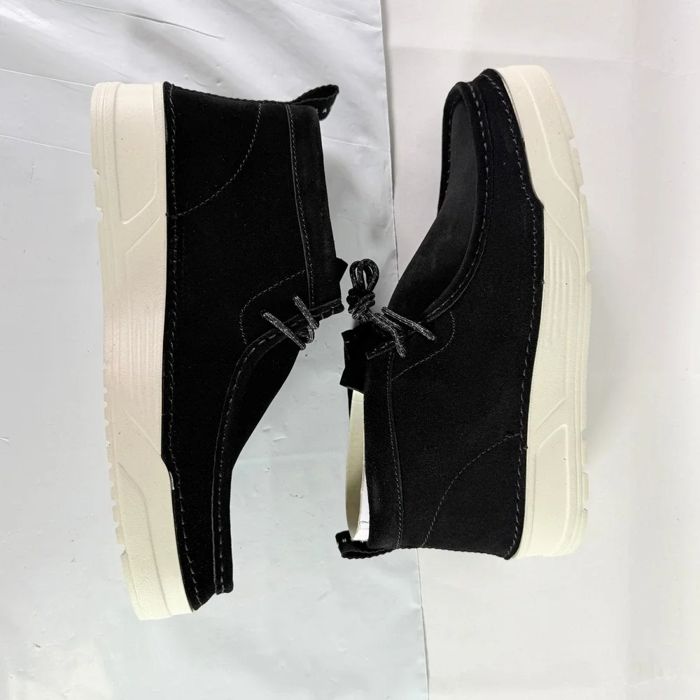 Clarks Origin Wallabee Men's US 12 Black Suede Comfort Moc Toe Sneakers 26157816
